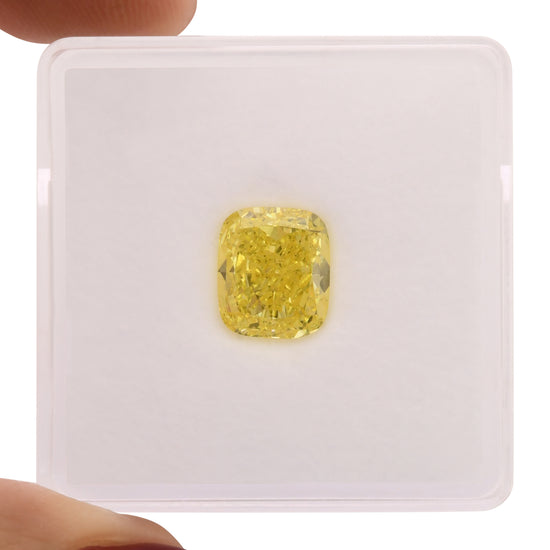 1.89 Carat Fancy Vivid Yellow Cushion Diamond SI1 GIA