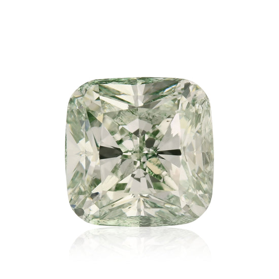 1,90 Karat Fancy Green Cushion Diamant VS2 GIA