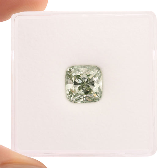 1.90 Carat Fancy Green Cushion Diamond VS2 GIA