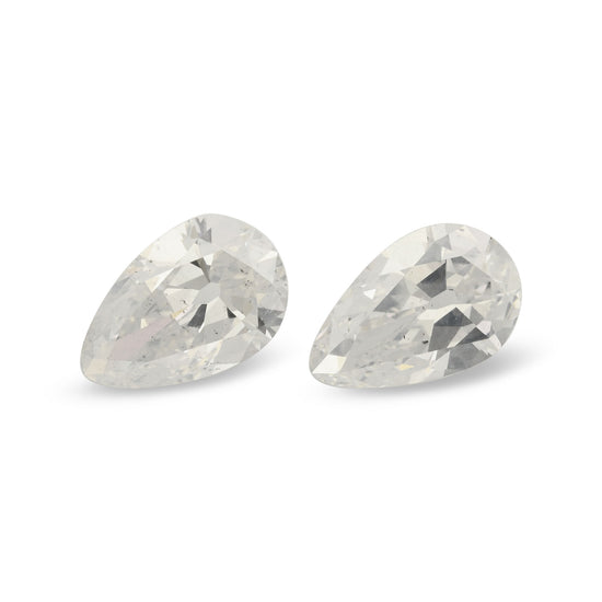 1.93 Carat Fancy White Pear Diamonds I1 GIA