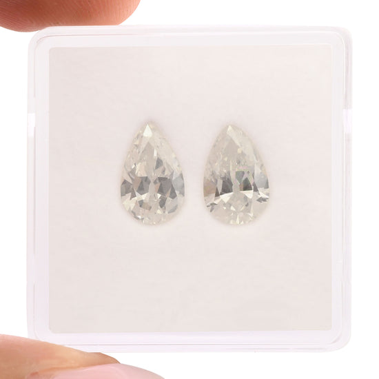 1.93 Carat Fancy White Pear Diamonds I1 GIA