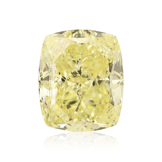 10.01 Carat Fancy Light Yellow Cushion Diamond VS2 GIA
