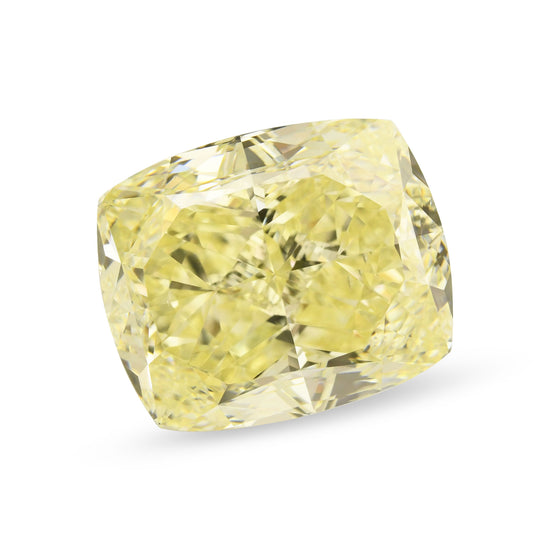 10.01 Carat Fancy Light Yellow Cushion Diamond VS2 GIA