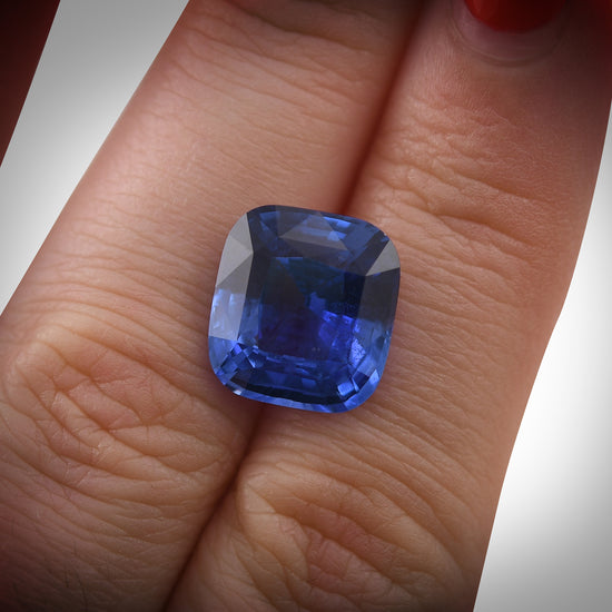 10.03 Carat Blue SRI LANKA Cushion Sapphire CD