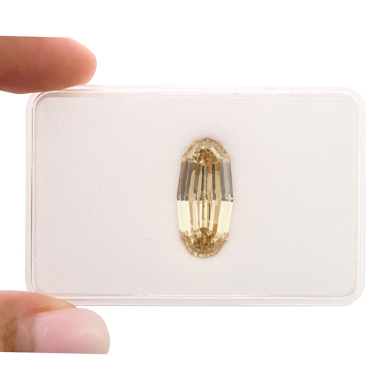 10.04 Carat Fancy Yellow Brown Oval Diamond VS2
