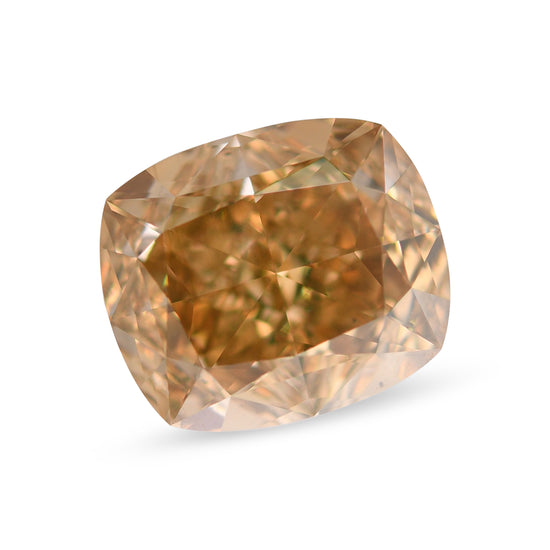 10.06 Carat Fancy Deep Brownish Orangy Yellow Cushion Diamond VS2 GIA