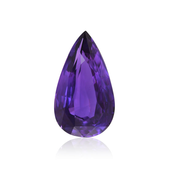10.07 Carat Purple MADAGASCAR Pear Sapphire AGL No Heat