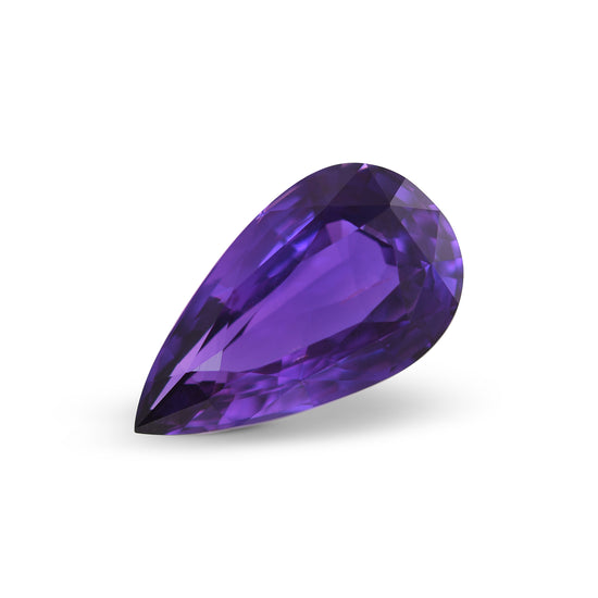 10.07 Carat Purple MADAGASCAR Pear Sapphire AGL No Heat