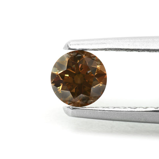 0.30 Carat Fancy Deep Brown Round Brilliant Diamond VS2 IGI