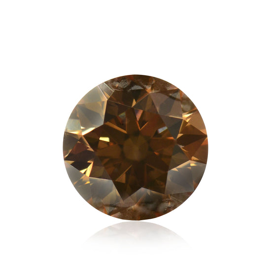 0.30 Carat Fancy Deep Brown Round Brilliant Diamond VS2 IGI