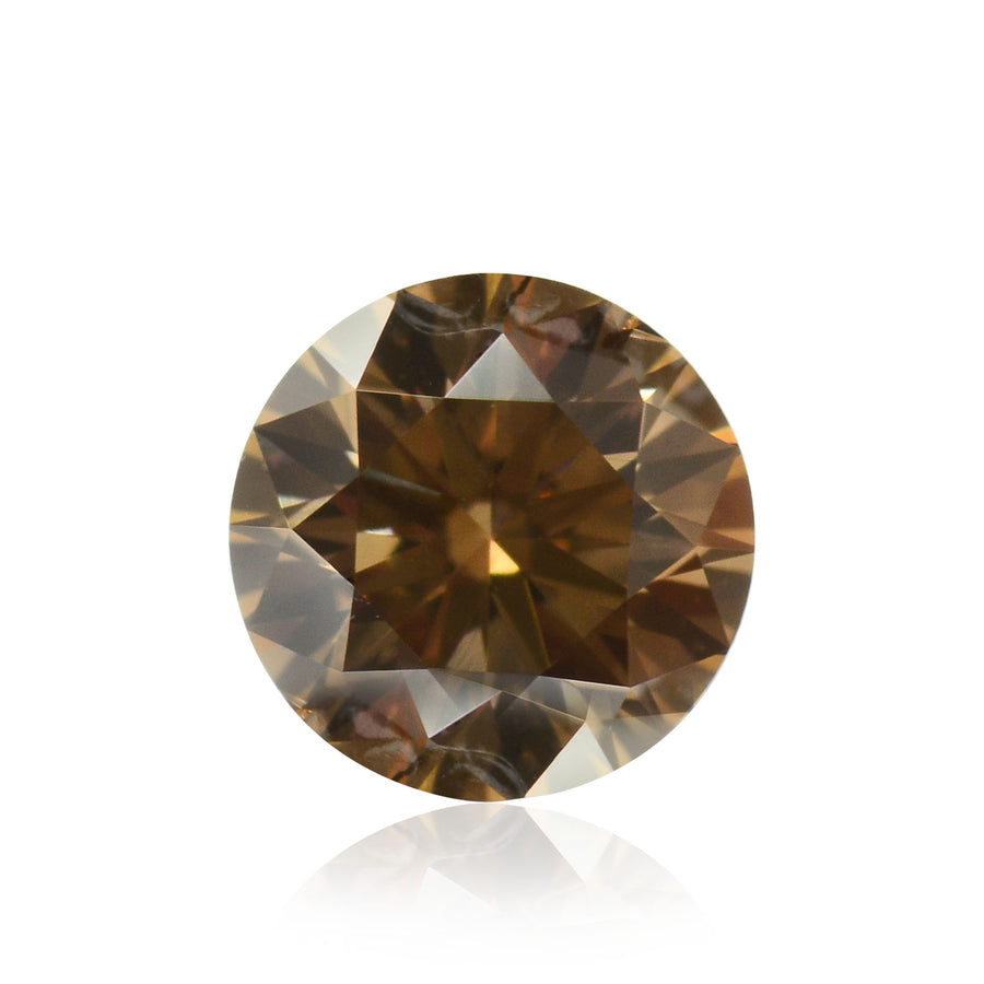 Diamante rotondo brillante Fancy Brown da 0,32 carati VS2 IGI