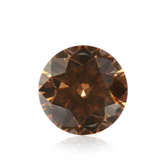 0.33 Carat Fancy Deep Brown Round Brilliant Diamond VS2 IGI