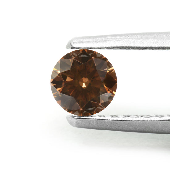 0.33 Carat Fancy Deep Brown Round Brilliant Diamond VS2 IGI
