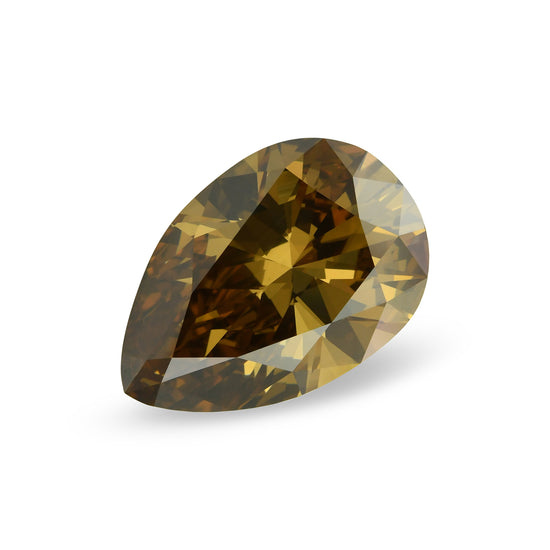 11.69 Carat Fancy Deep Orange Brown Pear Diamond VVS1 GIA