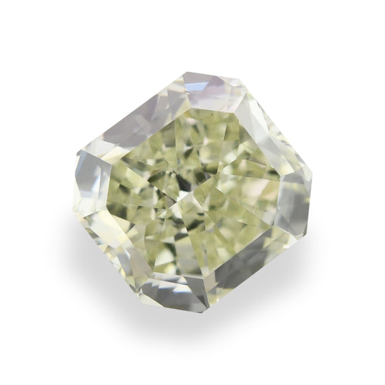0.80 Carat Fancy Yellow Green Radiant Diamond SI1 GIA