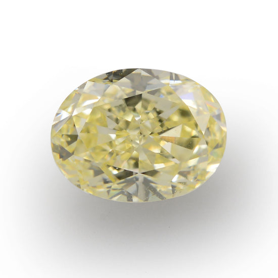 0.74 Carat Fancy Light Yellow Oval Diamond SI1 GIA