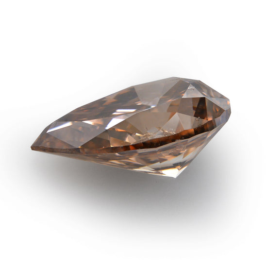 1.52 Carat Fancy Orange Brown Pear Diamond SI2 GIA