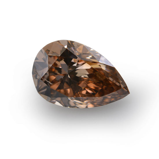 1.52 Carat Fancy Orange Brown Pear Diamond SI2 GIA