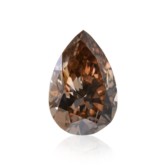 1.52 Carat Fancy Orange Brown Pear Diamond SI2 GIA