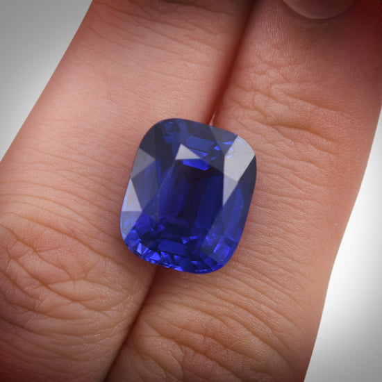 12.77 Carat Blue SRI LANKAN Cushion Sapphire CD