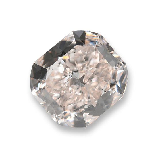 0.77 Carat Light Brown Pink Cushion Diamond IF GIA
