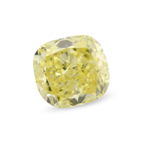 1.18 Carat Fancy Intense Yellow Cushion Diamond VS2 GIA