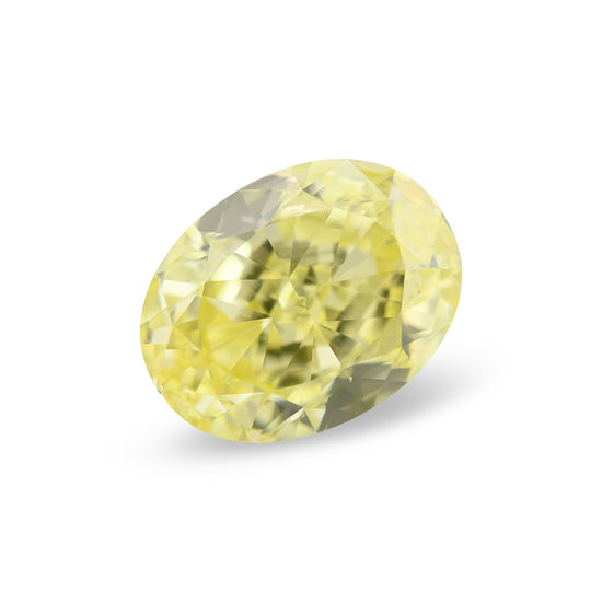 0.77 Carat Fancy Intense Yellow Oval Diamond VS2 GIA