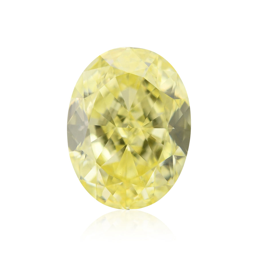 Diamante Ovale Giallo Intenso Fantasia 0,77 Carati VS2 GIA
