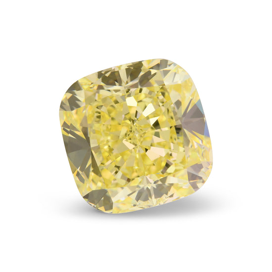 13.13 Carat Fancy Intense Yellow Cushion Diamond VS1 GIA