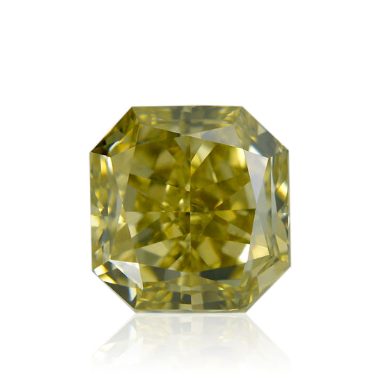 1.18 Carat Fancy Deep Brownish Greenish Yellow Radiant Diamond VS2 GIA