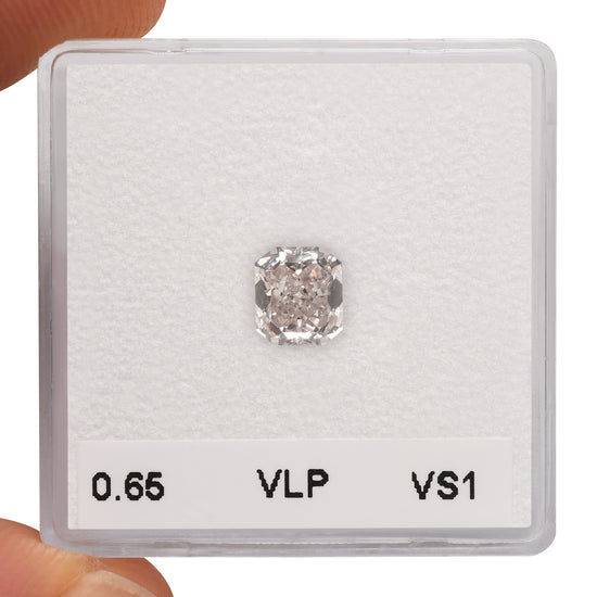 0.65 Carat Very Light Pink Radiant Diamond VS1 GIA