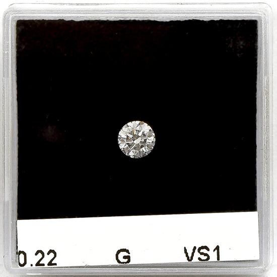 0.22 Carat G Round Brilliant Diamond VS1 IGI