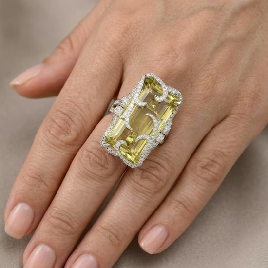 Extraordinaire  Belle Citron - Lemon Quartz Diamond Ring