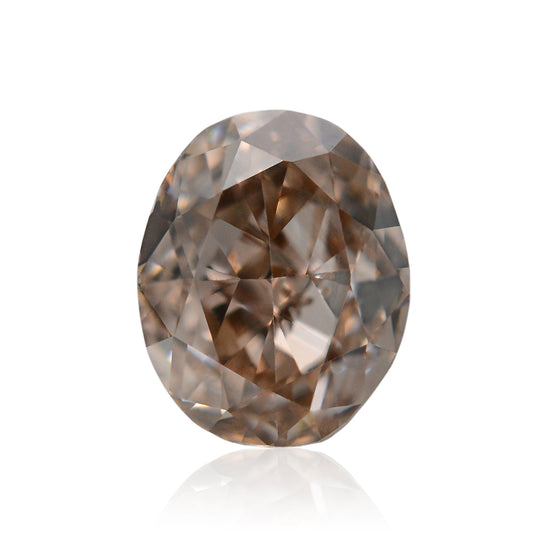 0.68 Karat Fancy Light Brown Oval Diamant VS2 GIA