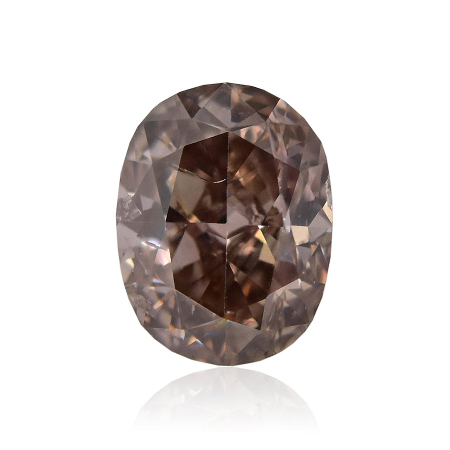 0.50 Carat Fancy Dark Pink Brown Oval Diamond (SI2) GIA