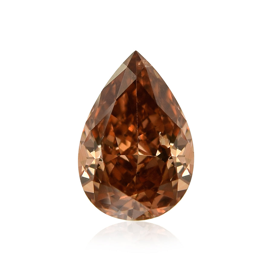 0.20 Carat Fancy Deep Pink Brown Pear Diamond (SI2) GIA