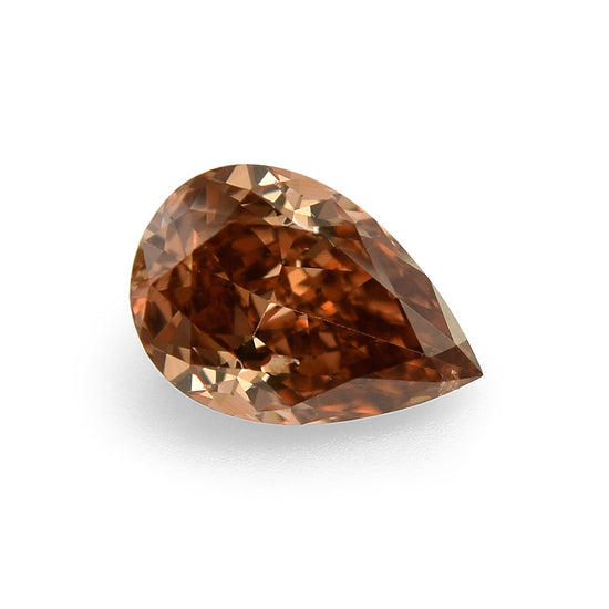 0.20 Carat Fancy Deep Pink Brown Pear Diamond (SI2) GIA