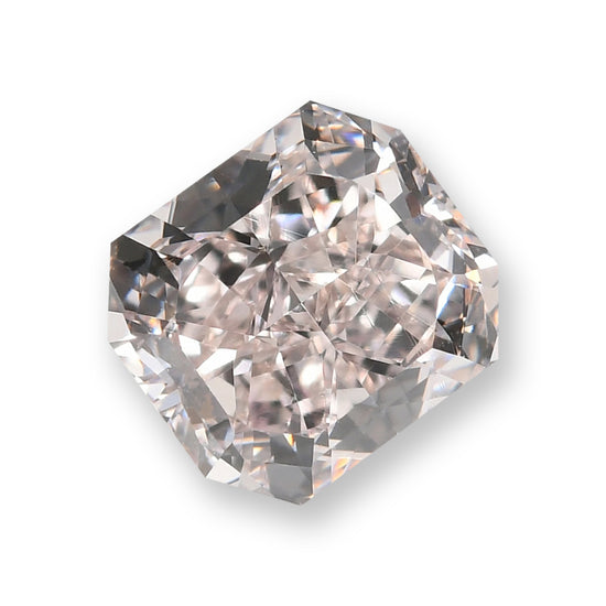 0.85 Carat Light Brown Pink Radiant Diamond VVS1 GIA
