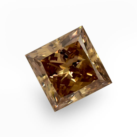 1.16 Carat Fancy Yellow Brown Princess Diamond VS2 GIA