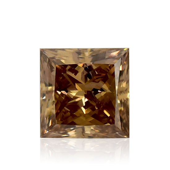1.16 Carat Fancy Yellow Brown Princess Diamond VS2 GIA