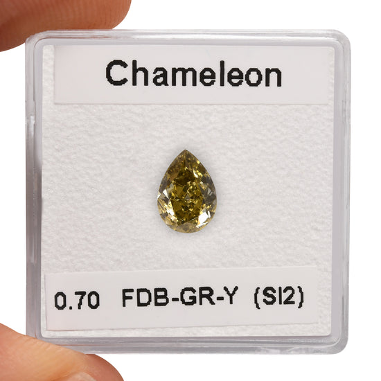 0.70 Carat Chameleon Pear Diamond (SI2) GIA