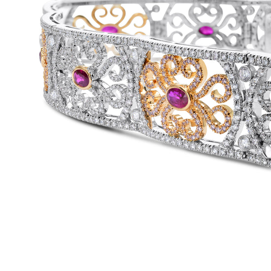 Extraordinary Ruby & Pink Diamond Bracelet