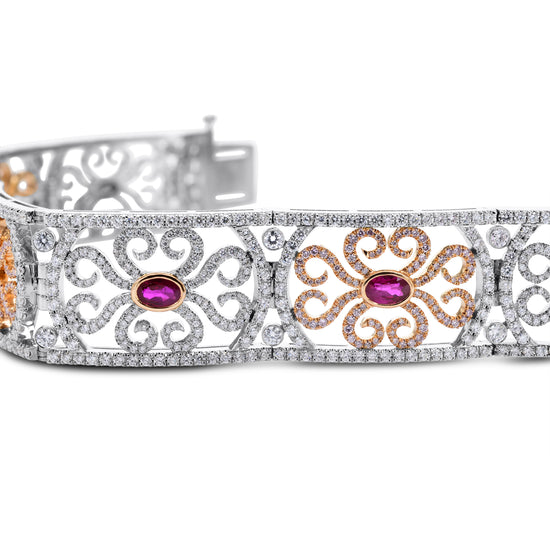 Extraordinary Ruby & Pink Diamond Bracelet