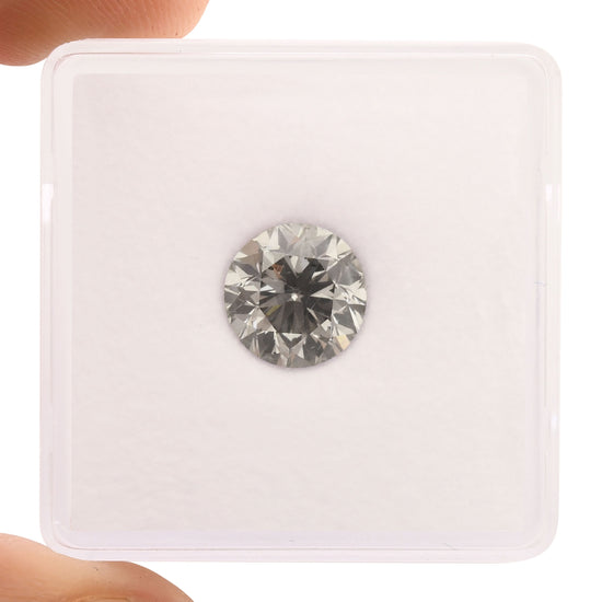 2.00 Carat Fancy Gray Round Diamond I1 GIA