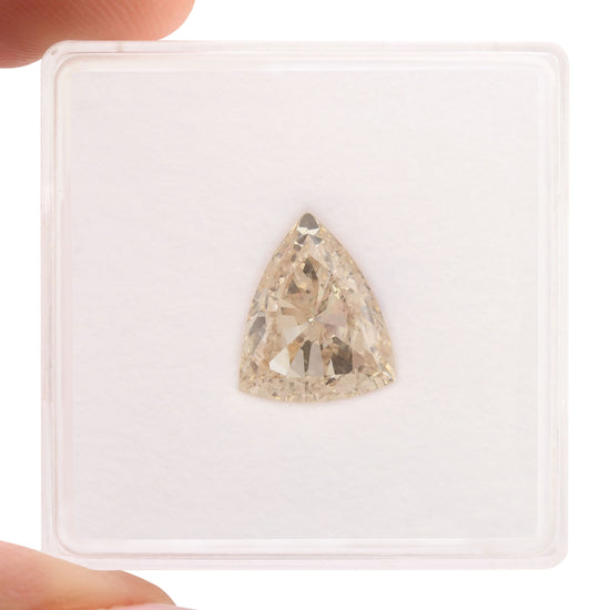 2.00 Carat Very Light Brown Triangle Diamond VS2 GIA
