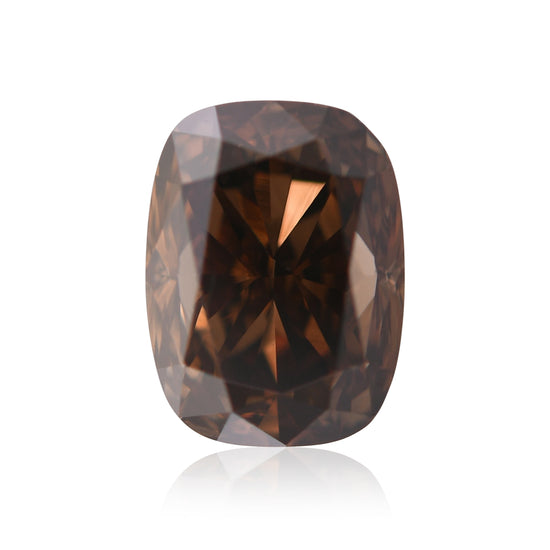 2.00 Carat Fancy Dark Orangy Brown Cushion Diamond SI1 GIA