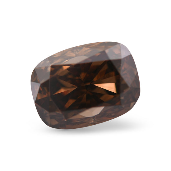 2.00 Carat Fancy Dark Orangy Brown Cushion Diamond SI1 GIA