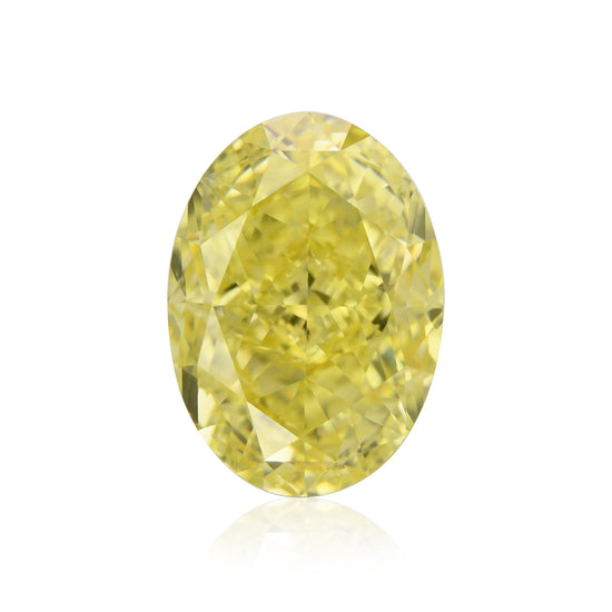 ماسة بيضاوية اللون أصفر فاقع فاخر، 2.01 قيراط، درجة نقاء VS1، معتمدة من معهد GIA