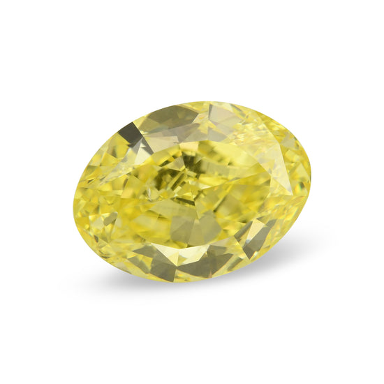 2.01 Carat Fancy Intense Yellow Oval Diamond SI1 GIA