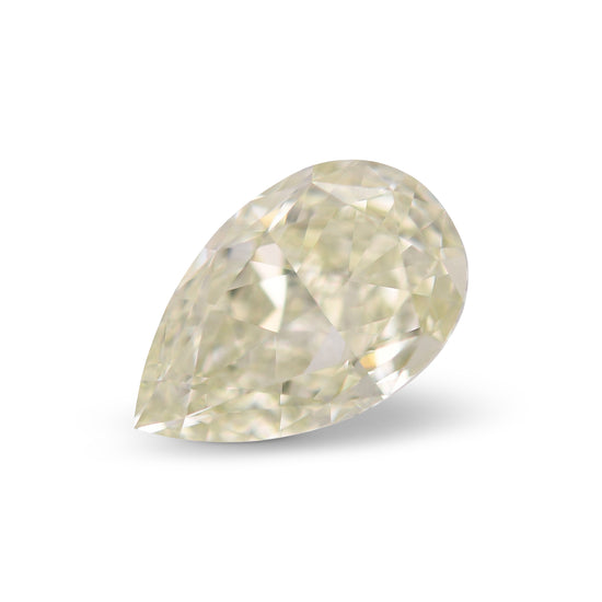 2.01 Carat Fancy Light Yellow Green Pear Diamond VS2 GIA